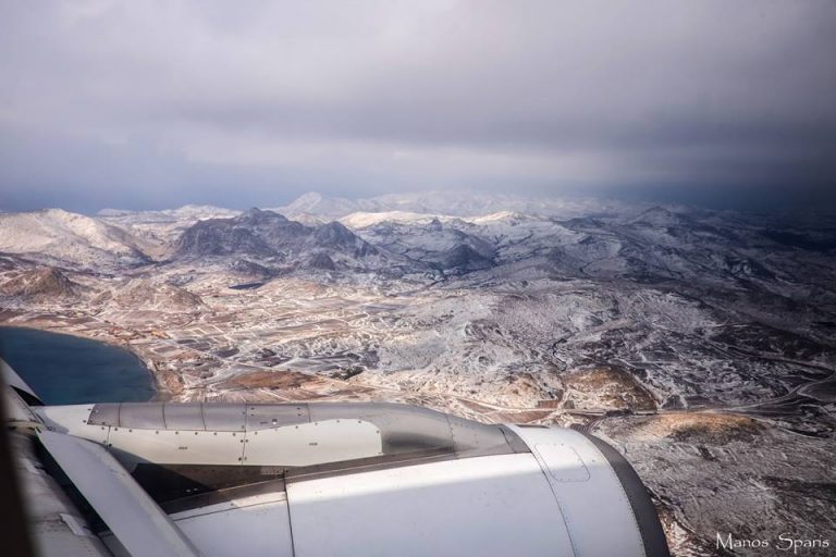 image Δείτε μαγευτικές εικόνες: Η Λήμνος χιονισμένη από ύψος 4.000 ποδιών!!!