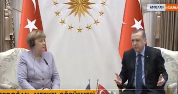 image «Επεισόδιο» με Μέρκελ και Ερντογάν μπροστά στις κάμερες