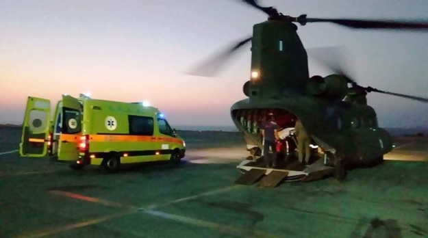 image Τέλος καλό, όλα καλά: Διέφυγε τον κίνδυνο η εγκυμονούσα που μεταφέρθηκε από την Λήμνο στην Θεσσαλονίκη με Super Puma.
