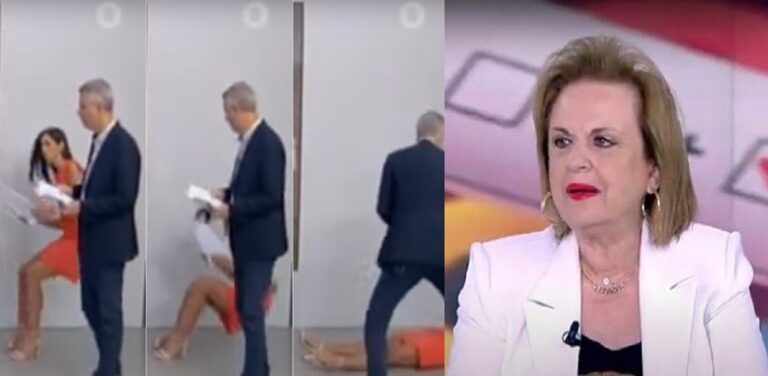 image Παρουσιάστρια του ΑΝΤ1 λιποθύμησε on air  της έδωσε τις πρώτες βοήθειες η Ματίνα Παγώνη (βιντεο)