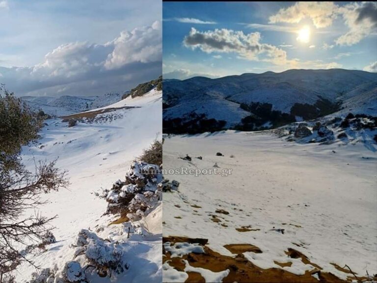 image Λήμνος: Το χιόνι έφτασε μέχρι τις Αμμοθίνες… την Σαχάρα της Ελλάδας – Εντυπωσιακές εικόνες & βίντεο