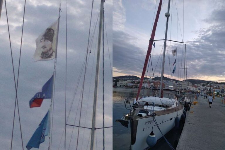image Τουρκική πρόκληση στη Λέσβο: Ιστιοφόρο σκάφος ύψωσε σημαία του Κεμάλ στο λιμάνι της Μυτιλήνης