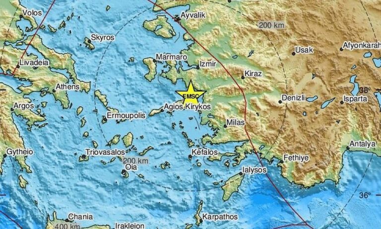 image Σαμος : Σεισμός 4.2 ρίχτερ- Κοντά στο Βαθύ το επίκεντρο