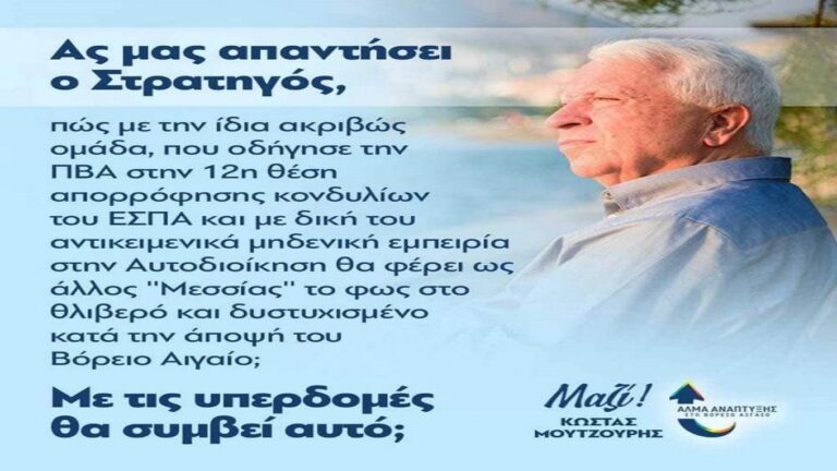 image Κώστας Μουτζούρης :Ας μας απαντήσει ο Στρατηγός……