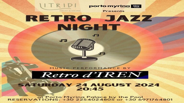 image Μια Μαγευτική Βραδιά Retro Jazz με τους Retro D’iren στο Porto Myrina!
