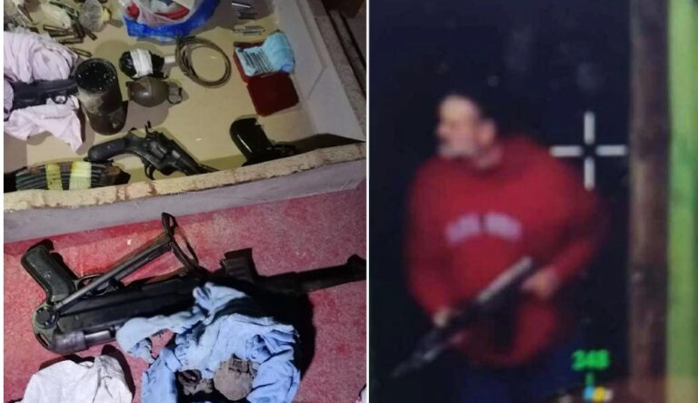 image Φωτογραφίες: Ο δράστης του διπλού φονικού στη Λάρισα με το καλάσνικοφ στα χέρια, λίγο πριν αυτοκτονήσει – Ολόκληρο οπλοστάσιο στο ξυλουργείο του