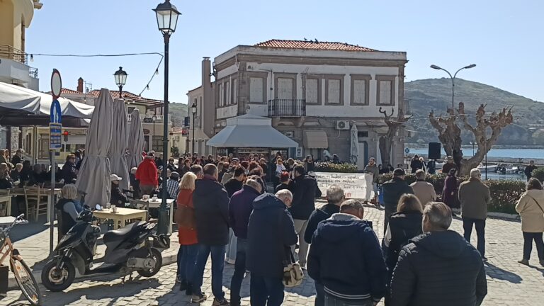 image Πραγματοποιήθηκε στο λιμάνι της Μύρινας συγκέντρωση σωματείων εργαζομένων για το ακτοπλοϊκό.