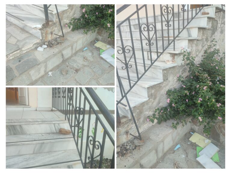 image Βανδαλισμοί στο δημοτικό σχολείο Κοντοπουλίου . Άγνωστοι προκάλεσαν ζημιές στο προαύλιο .