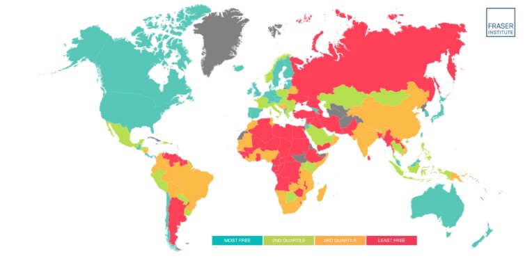 image Δείκτης Οικονομικής Ελευθερίας στον Κόσμο 2025