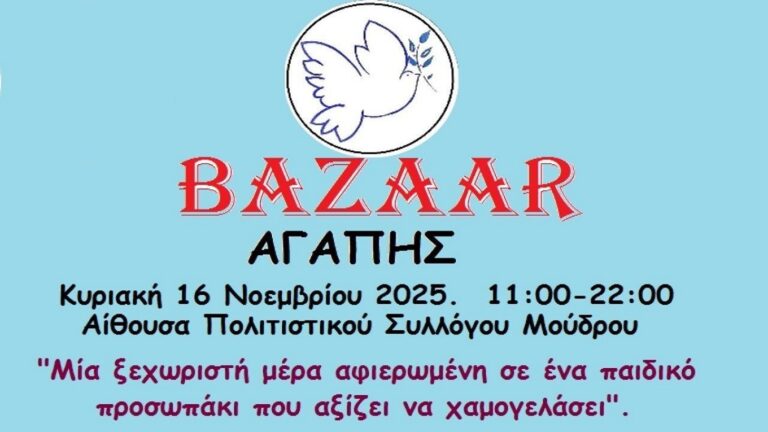 image Bazaar Αγάπης στο Μούδρο: Μια ημέρα αφιερωμένη στο χαμόγελο ενός παιδιού.
