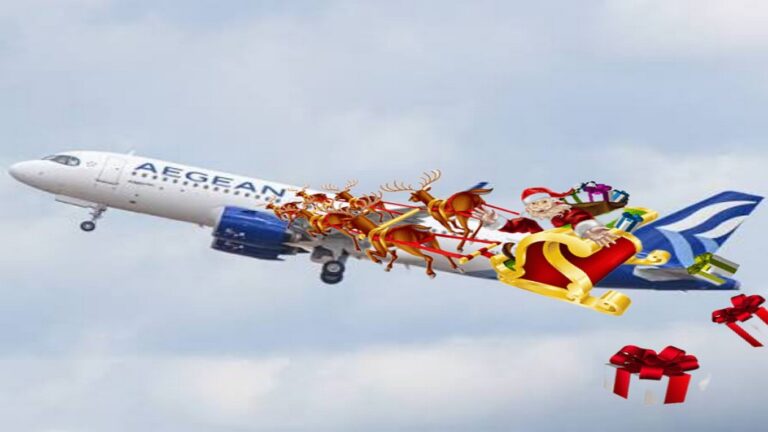 image Ειδική εορταστική πτήση της Olympic Air/Aegean στο νησί – Δώρα σε μαθητές και σύντομη επίσκεψη σε σχολεία.