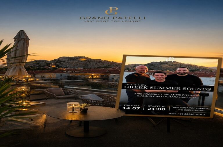 image Greek Summer Sounds στο Grand Patelli: Μια μαγευτική μουσική βραδιά με θέα το Κάστρο της Μύρινας