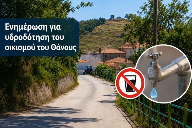 image Βλάβη στη γεώτρηση του Θάνους – Προσοχή: Το νερό δεν είναι πόσιμο μέχρι νεότερης ενημέρωσης
