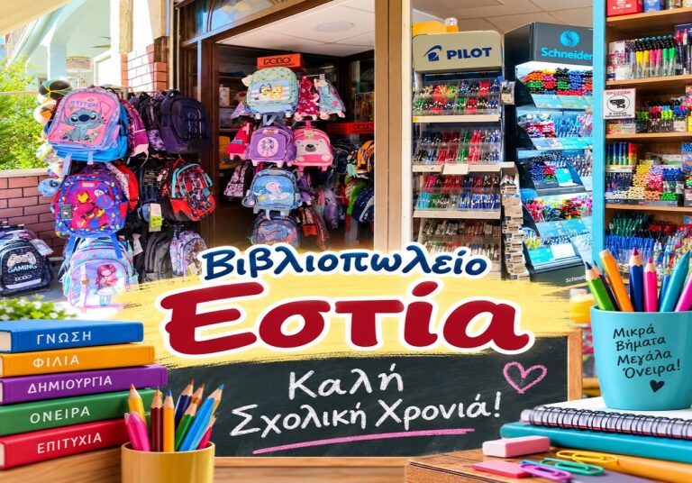 image Καλή σχολική χρονιά με την «Εστία» στη Μύρινα!Με συνεχές ωράριο σήμερα Παρασκευή και αύριο Σάββατο (βίντεο)